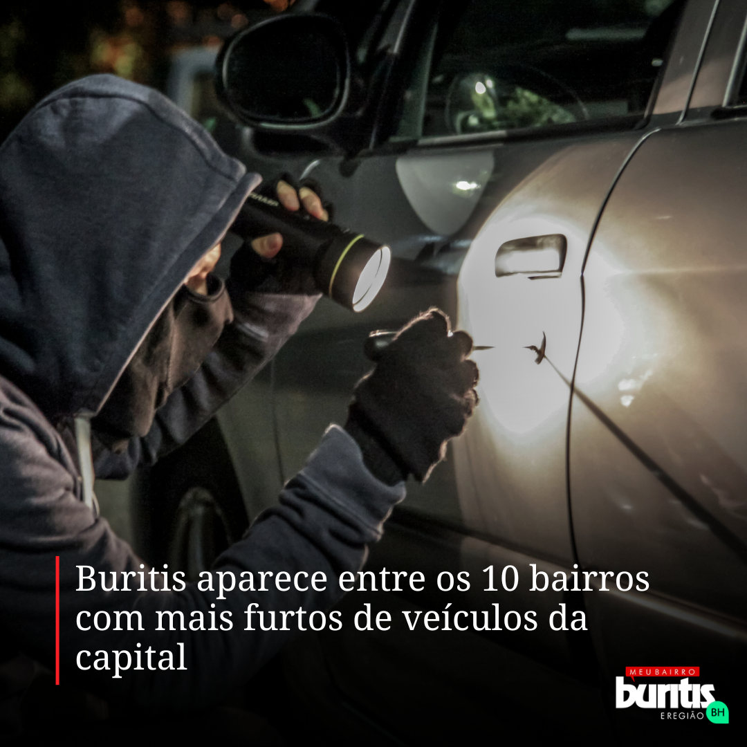Ilustração sobre furto de veículos no Buritis
