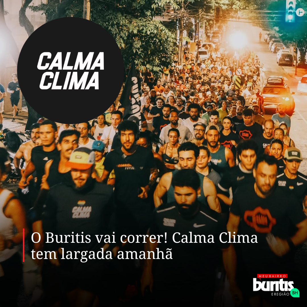 Grupo de corredores do Calma Clima correndo à noite pelas ruas do Buritis