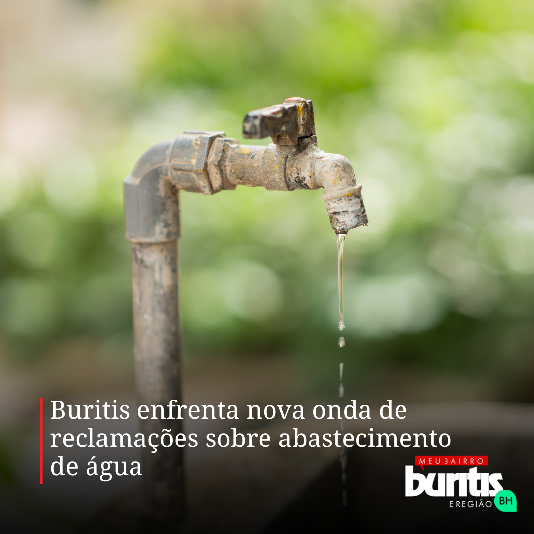 Torneira externa pingando água, com pressão fraca